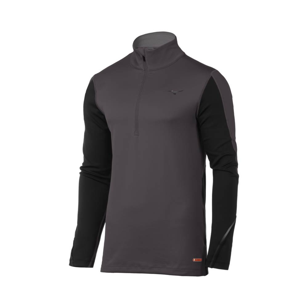 Mizuno Men's Breath Thermo® Half Zip Base Layer Deep Grey/Black (422020-WHL)